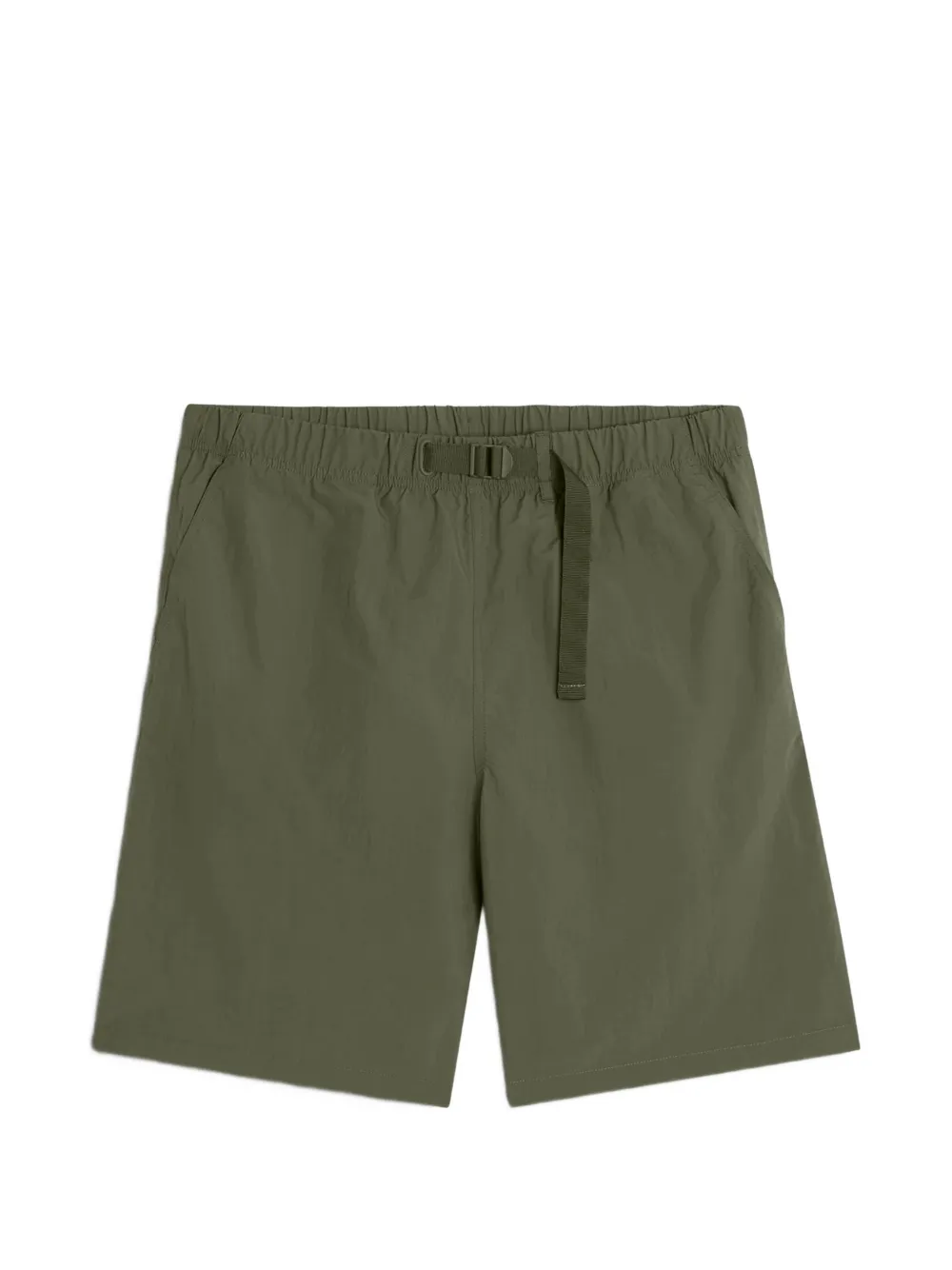 Maison Kitsuné belted logo-print shorts - Grün