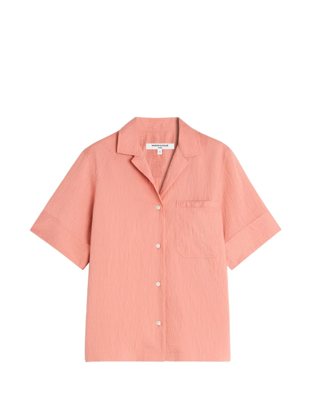 Maison Kitsuné Resort striped short-sleeve shirt - Rosa