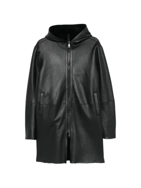 Tagliatore Wilson hooded leather jacket