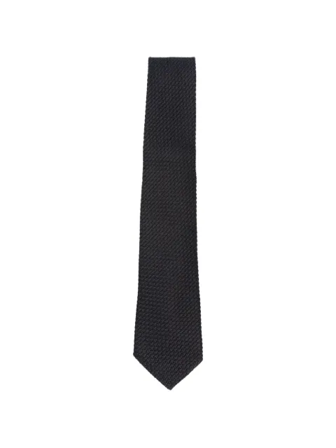 Tagliatore basket-weave silk tie