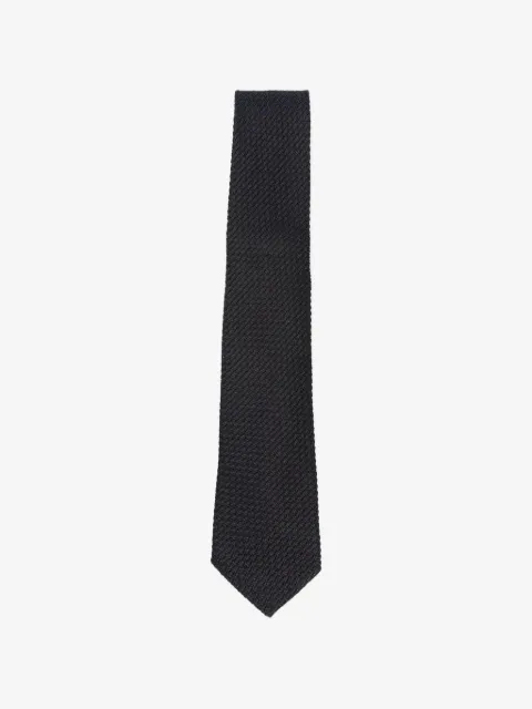 Tagliatore basket-weave silk tie
