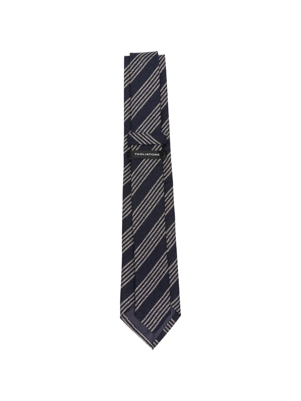 Tagliatore Gestreepte stropdas Blauw
