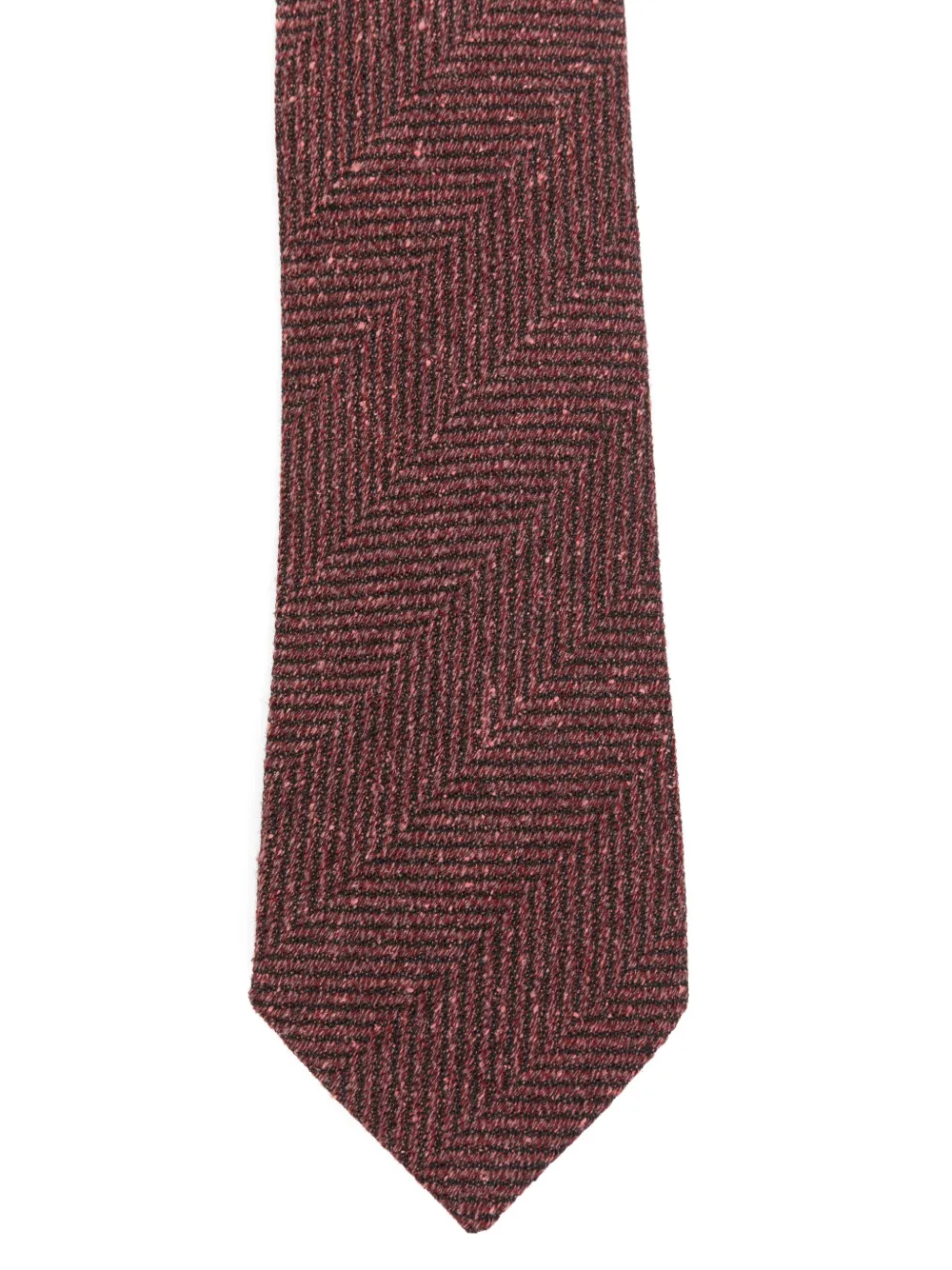 Tagliatore Stropdas met visgraatpatroon Rood