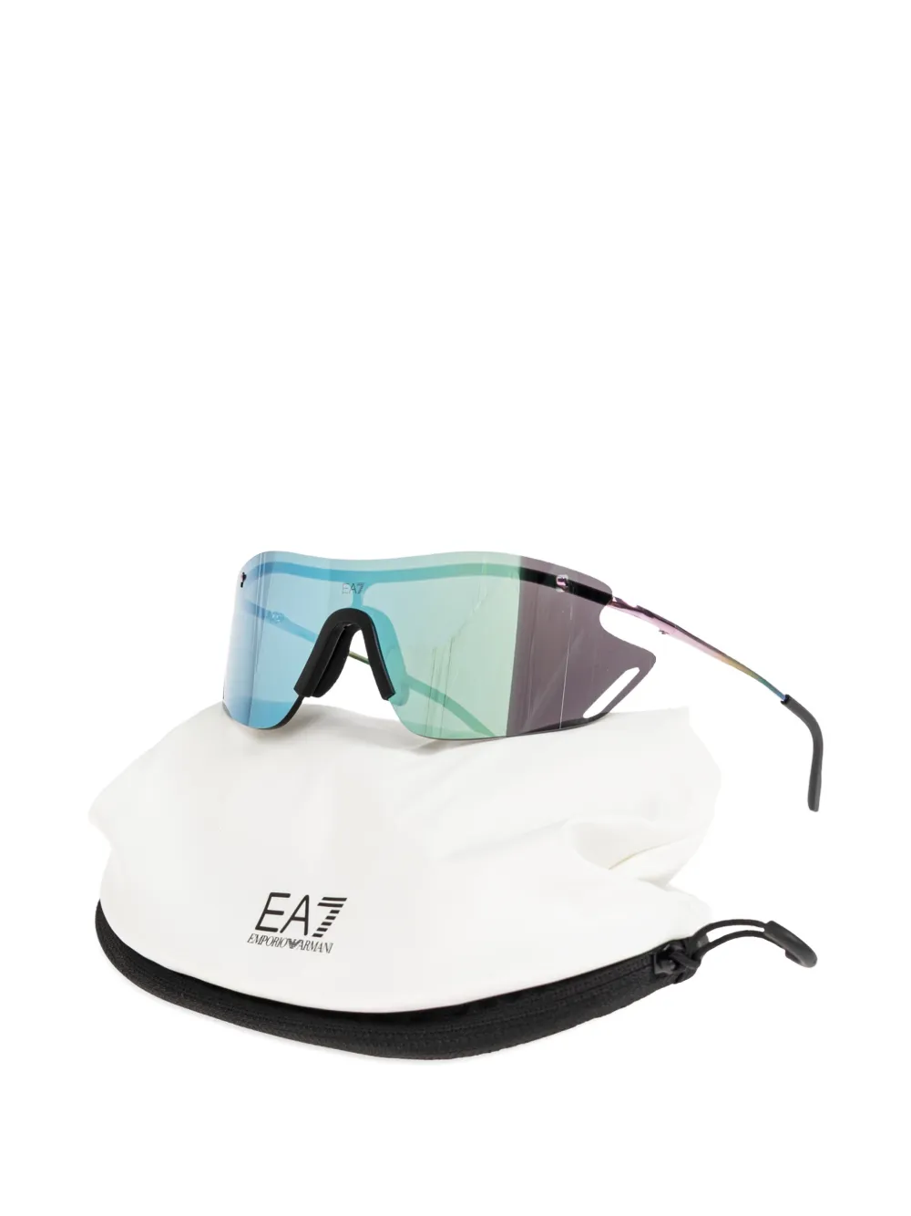 Ea7 Emporio Armani Zonnebril met shield montuur Blauw