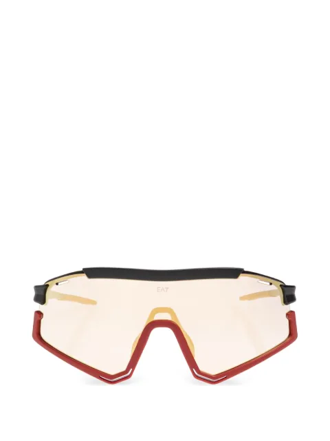 Ea7 Emporio Armani shield-frame logo-detail sunglasses