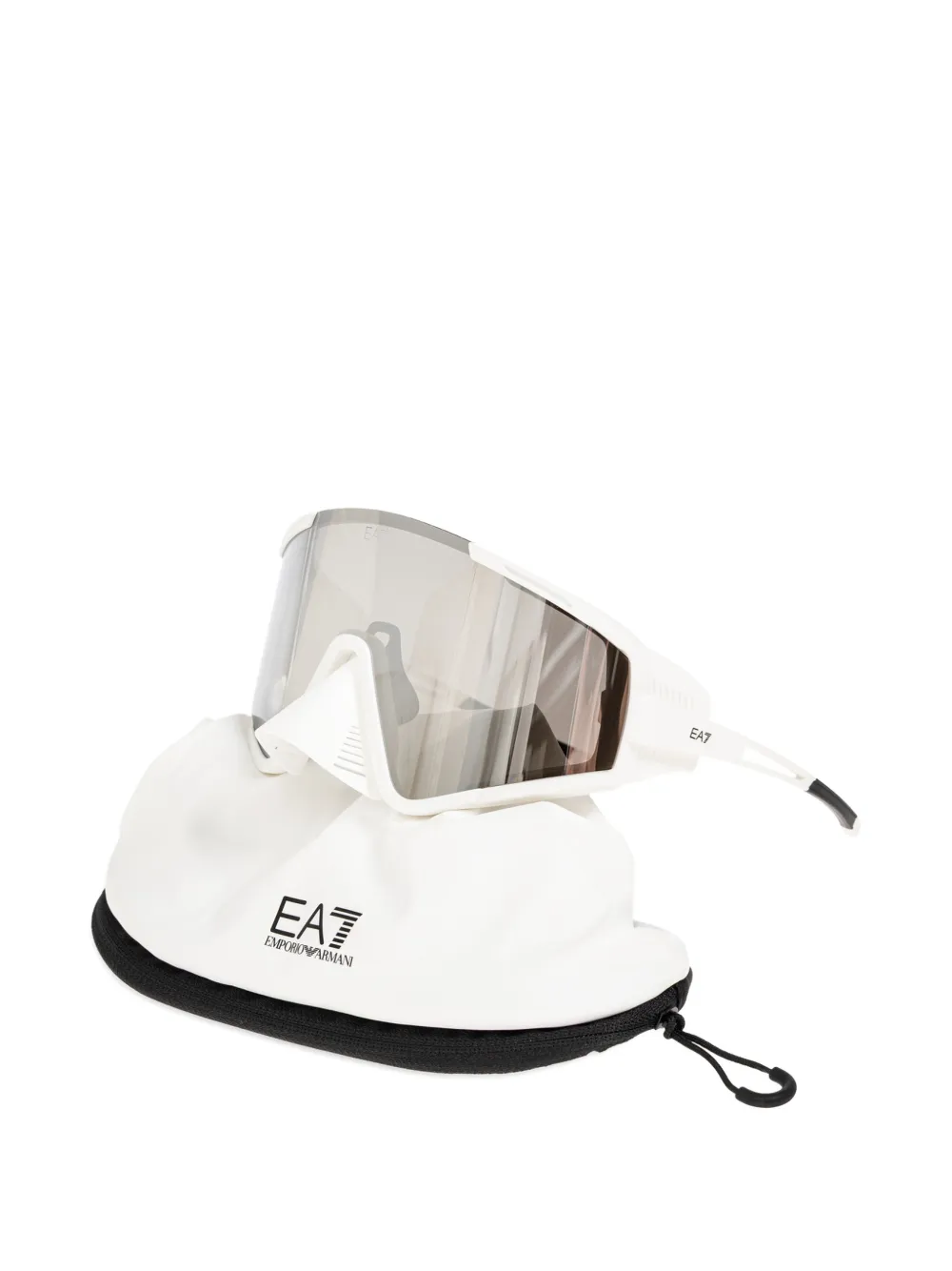 Ea7 Emporio Armani Zonnebril met geometrisch montuur Wit