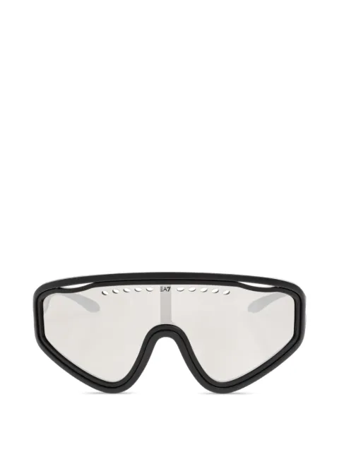 Ea7 Emporio Armani logo-print shield-frame sunglasses