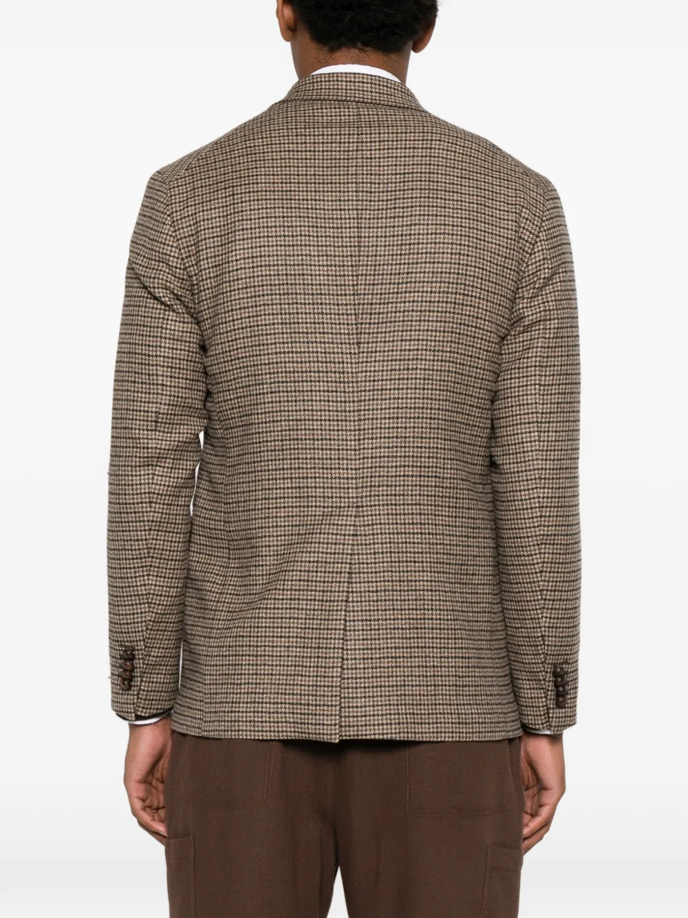 Tagliatore Blazer met pied-de-poule print Beige