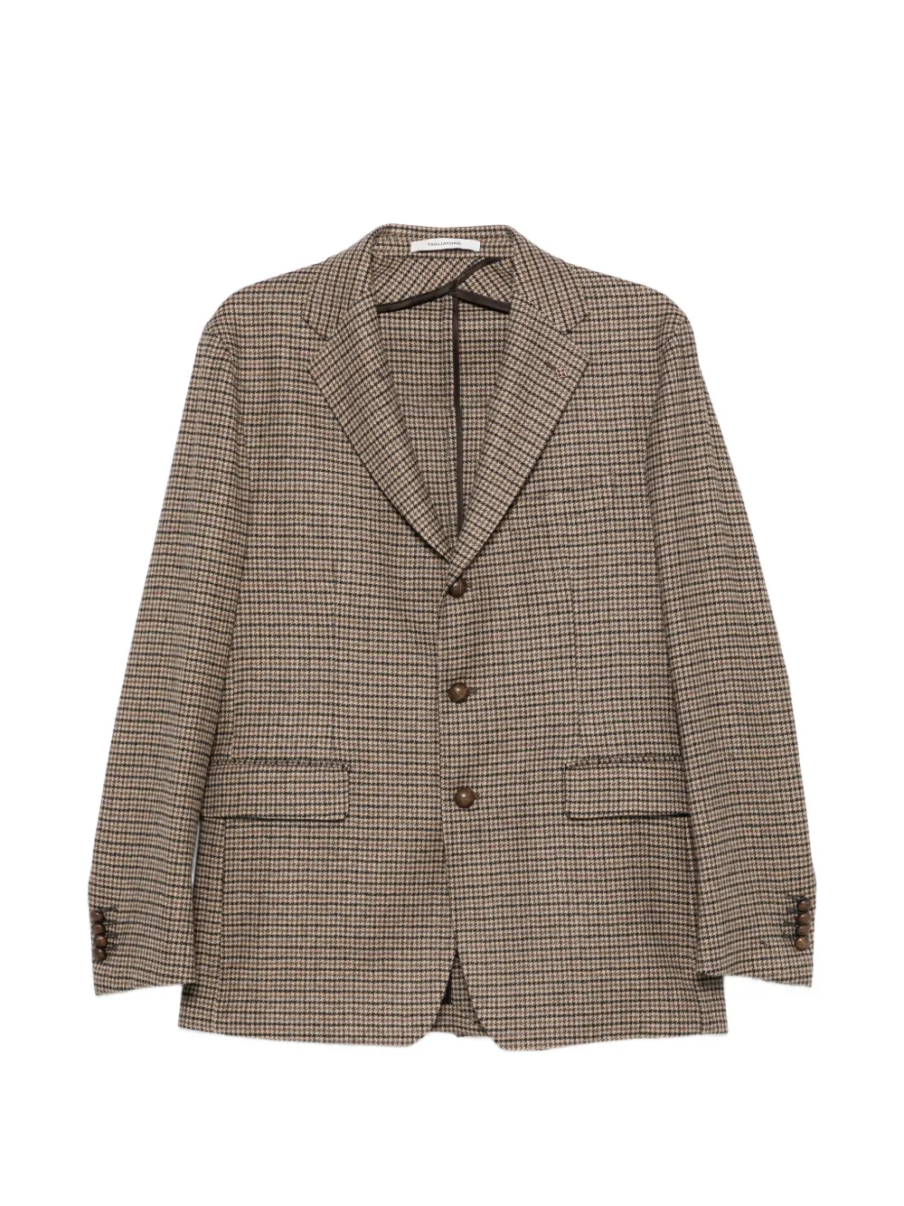 Tagliatore houndstooth-pattern single-breasted blazer - Neutrals