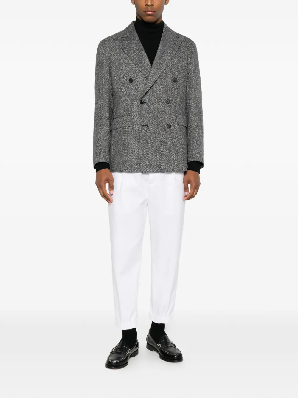 Tagliatore Blazer met dubbele rij knopen Zwart