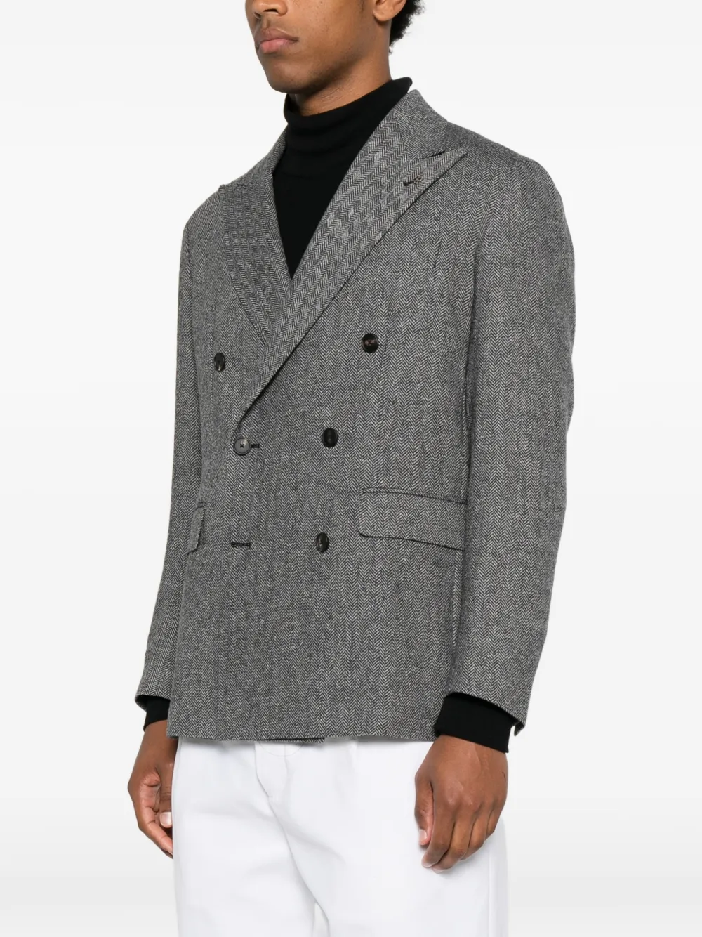 Tagliatore Blazer met dubbele rij knopen Zwart
