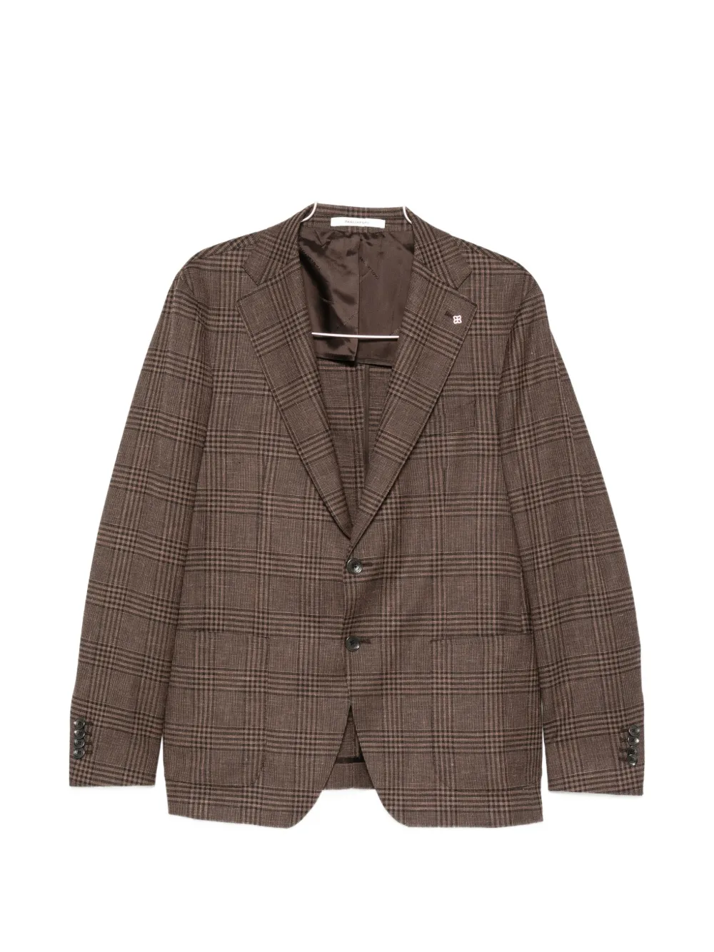Tagliatore check-pattern blazer - Braun