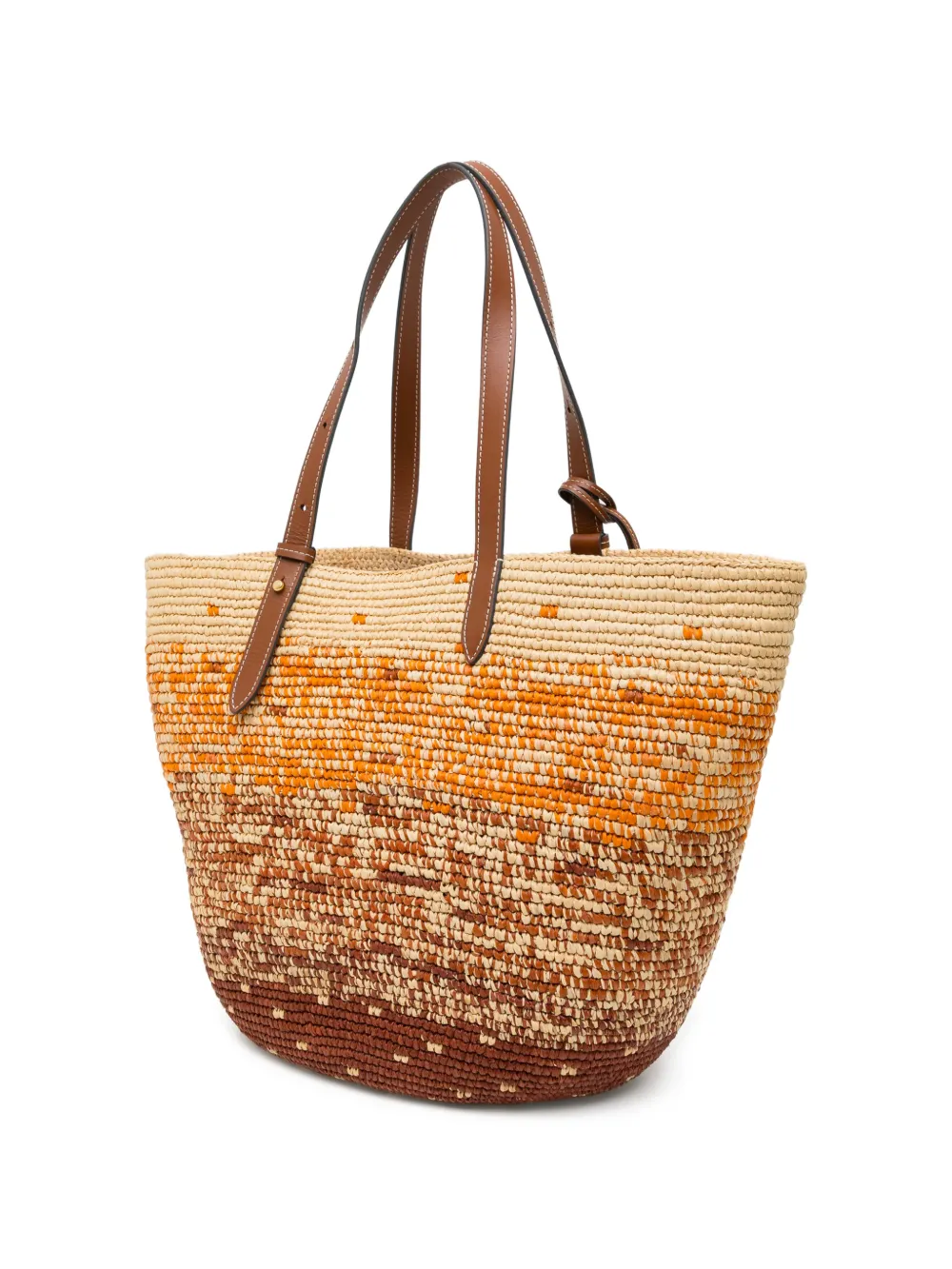 Anya Hindmarch Geweven shopper met strikpatch Oranje