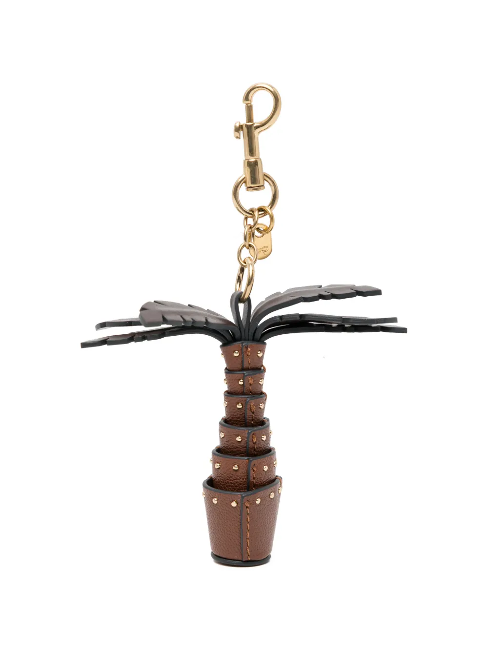 Anya Hindmarch Palm Tree sleutelhanger verfraaid met studs Bruin