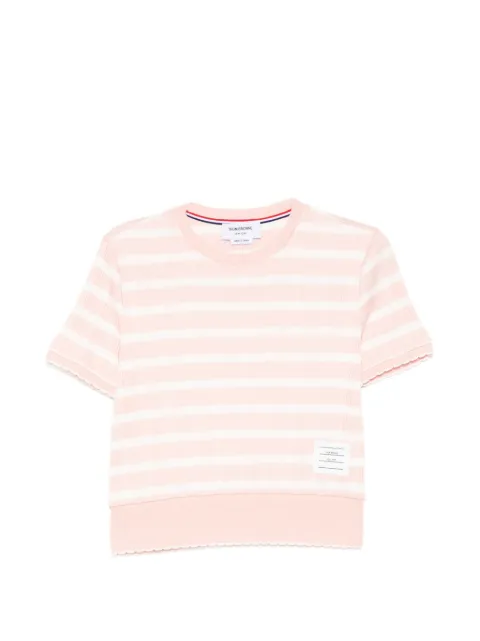 Thom Browne playera con parche del logo y motivo de rayas