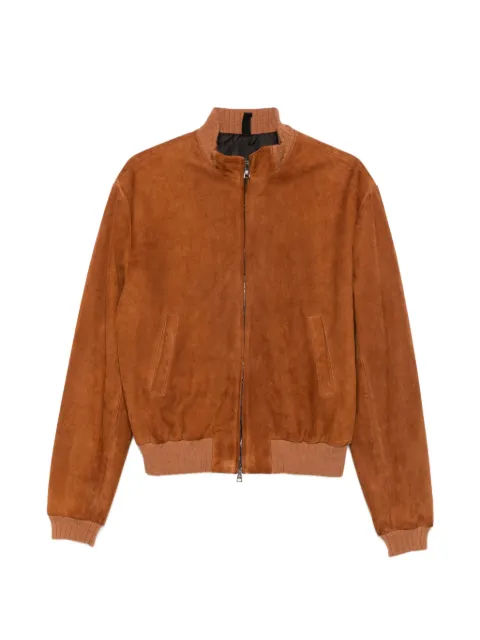 Tagliatore suede zip-up jacket