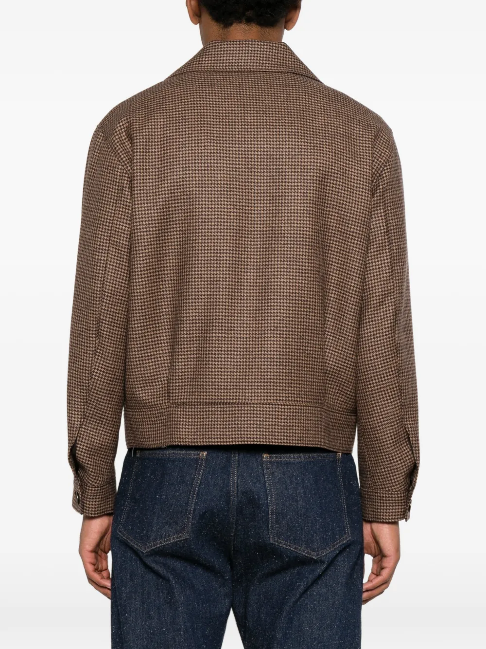 Tagliatore Jack met pied-de-poule print en knopen Bruin