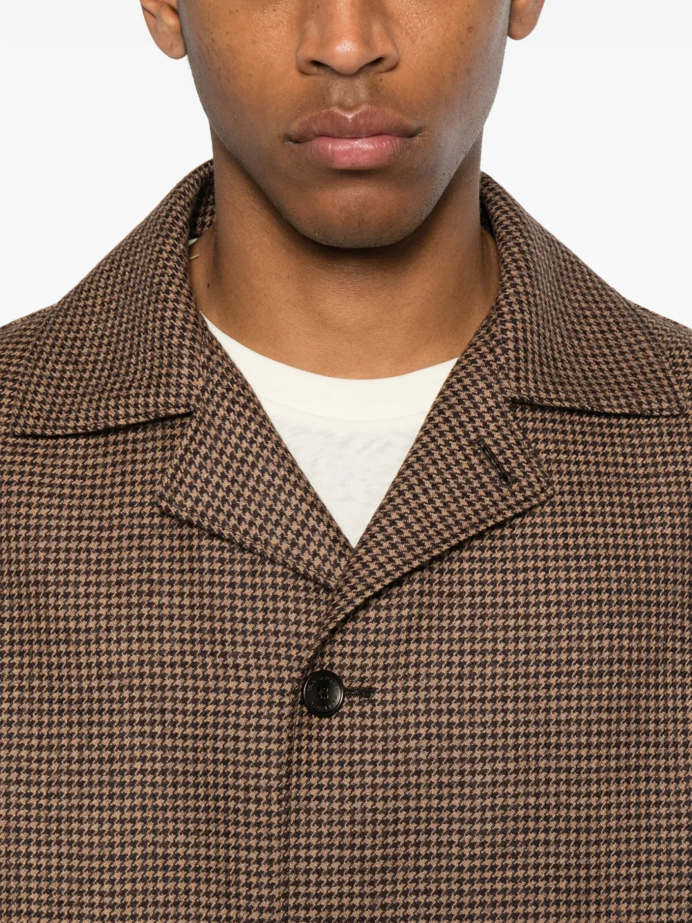 Tagliatore Jack met pied-de-poule print en knopen Bruin