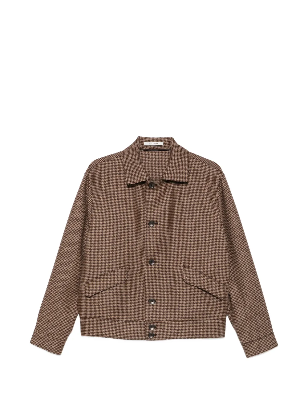 Tagliatore houndstooth-pattern button-up jacket - Braun