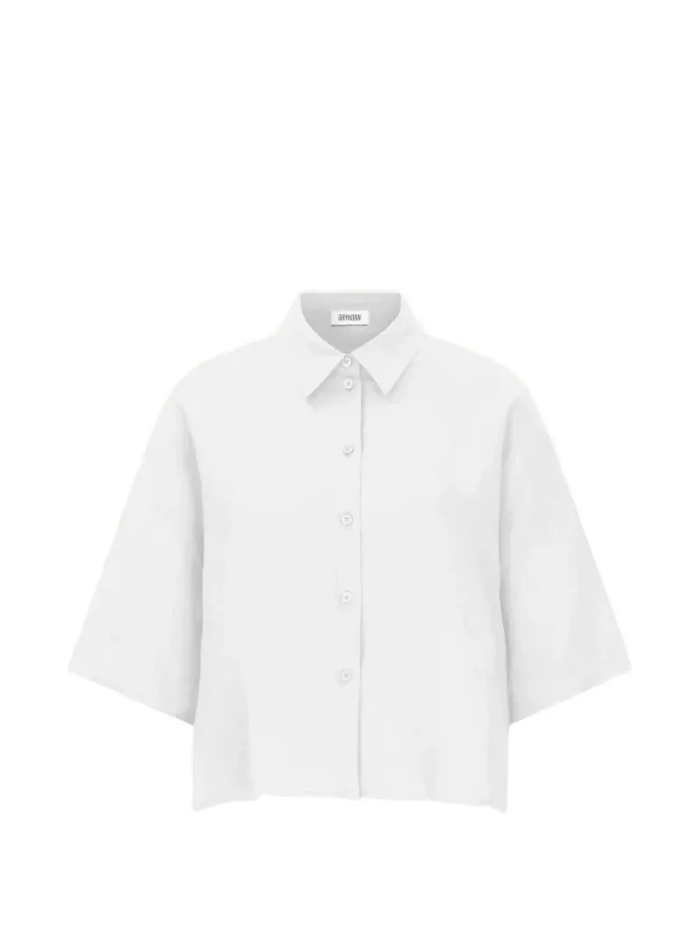 Drykorn YARIKA linen short-sleeve blouse - Bianco