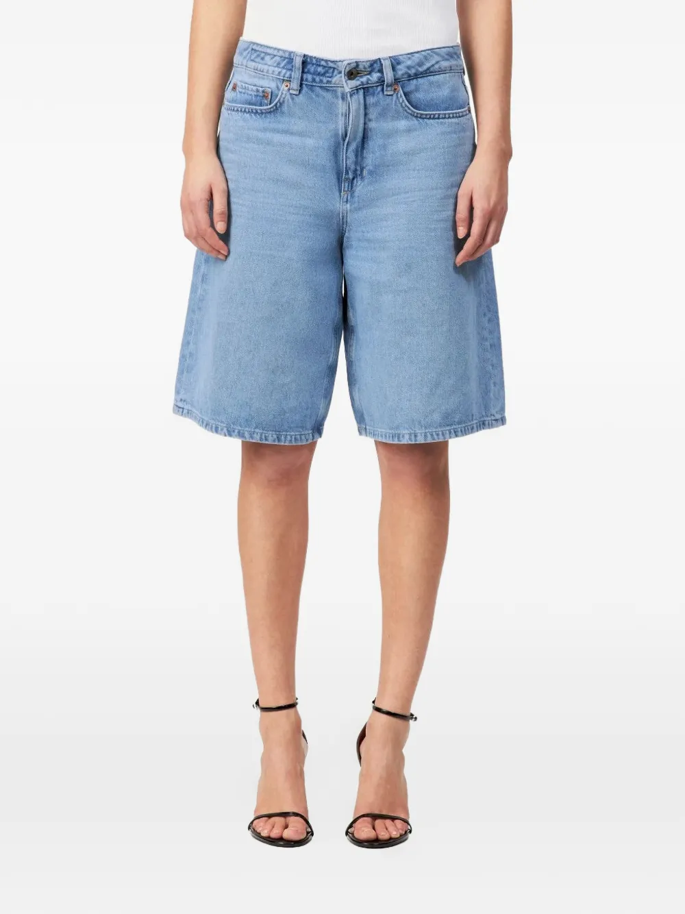 Drykorn Denim shorts Blauw