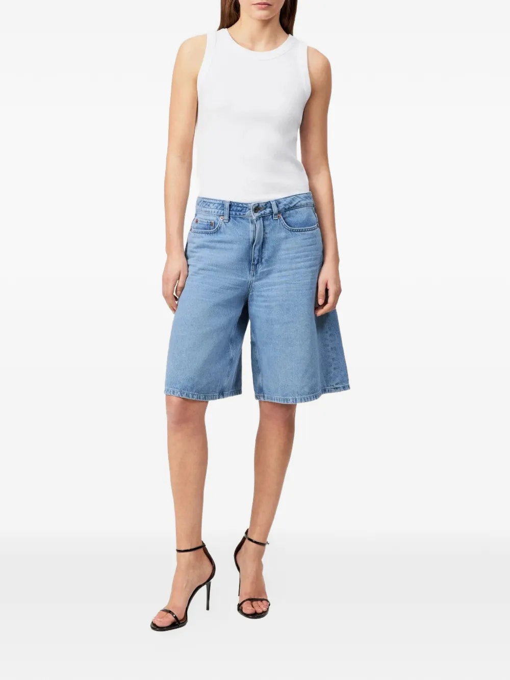 Drykorn Denim shorts Blauw