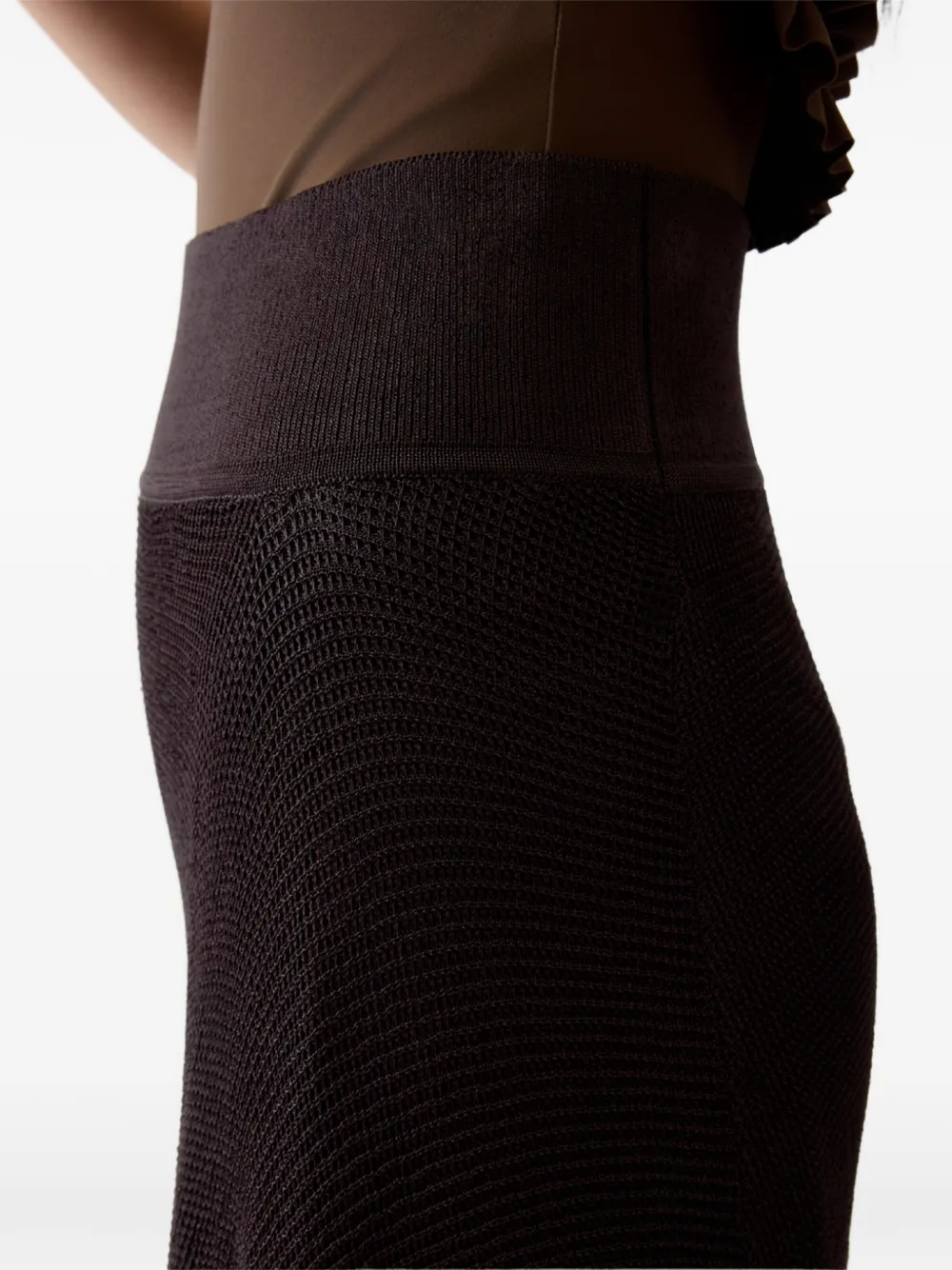 Jacquemus The Voile asymmetrische rok Bruin