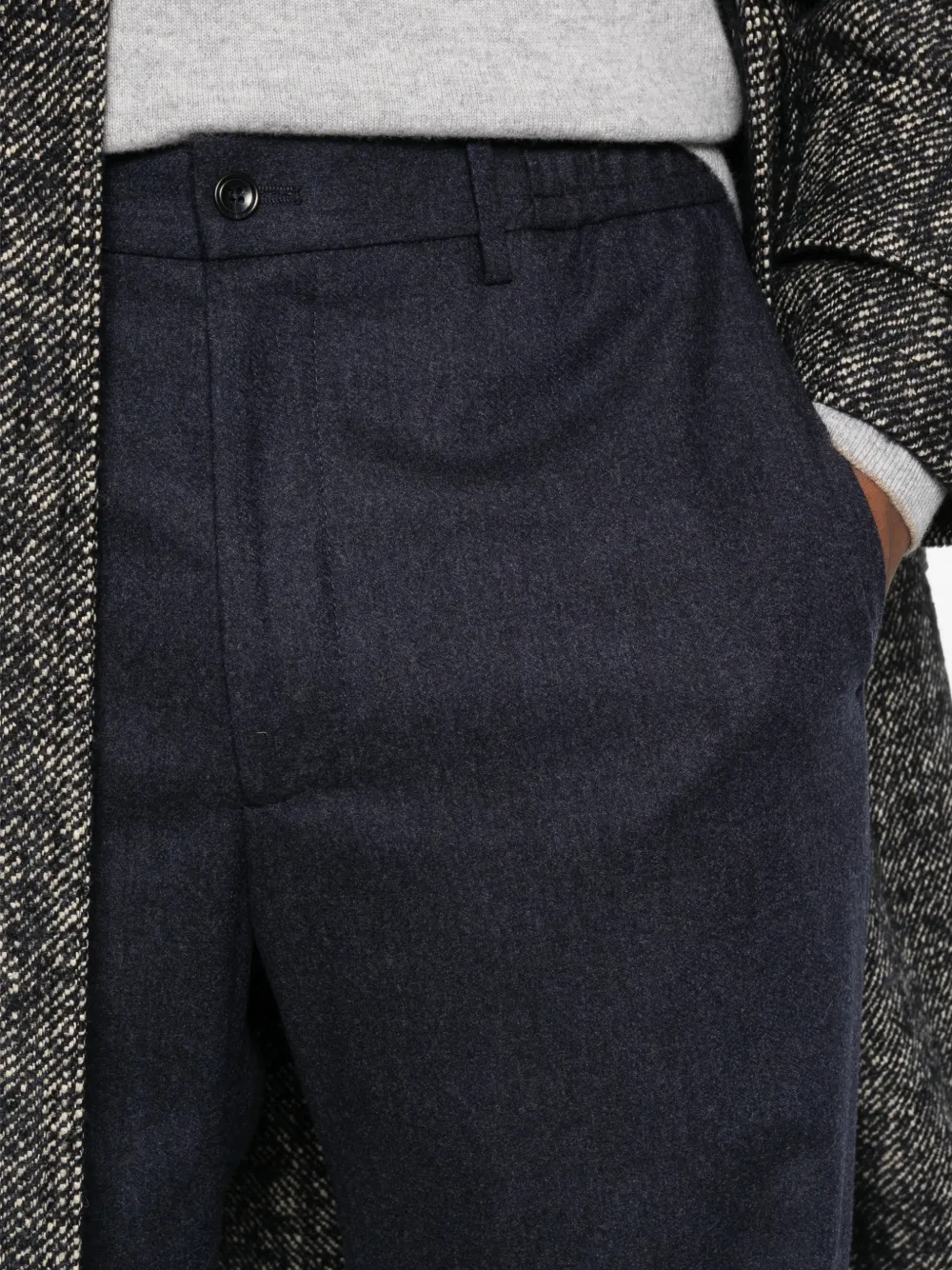 Tagliatore Broek met elastische tailleband Blauw
