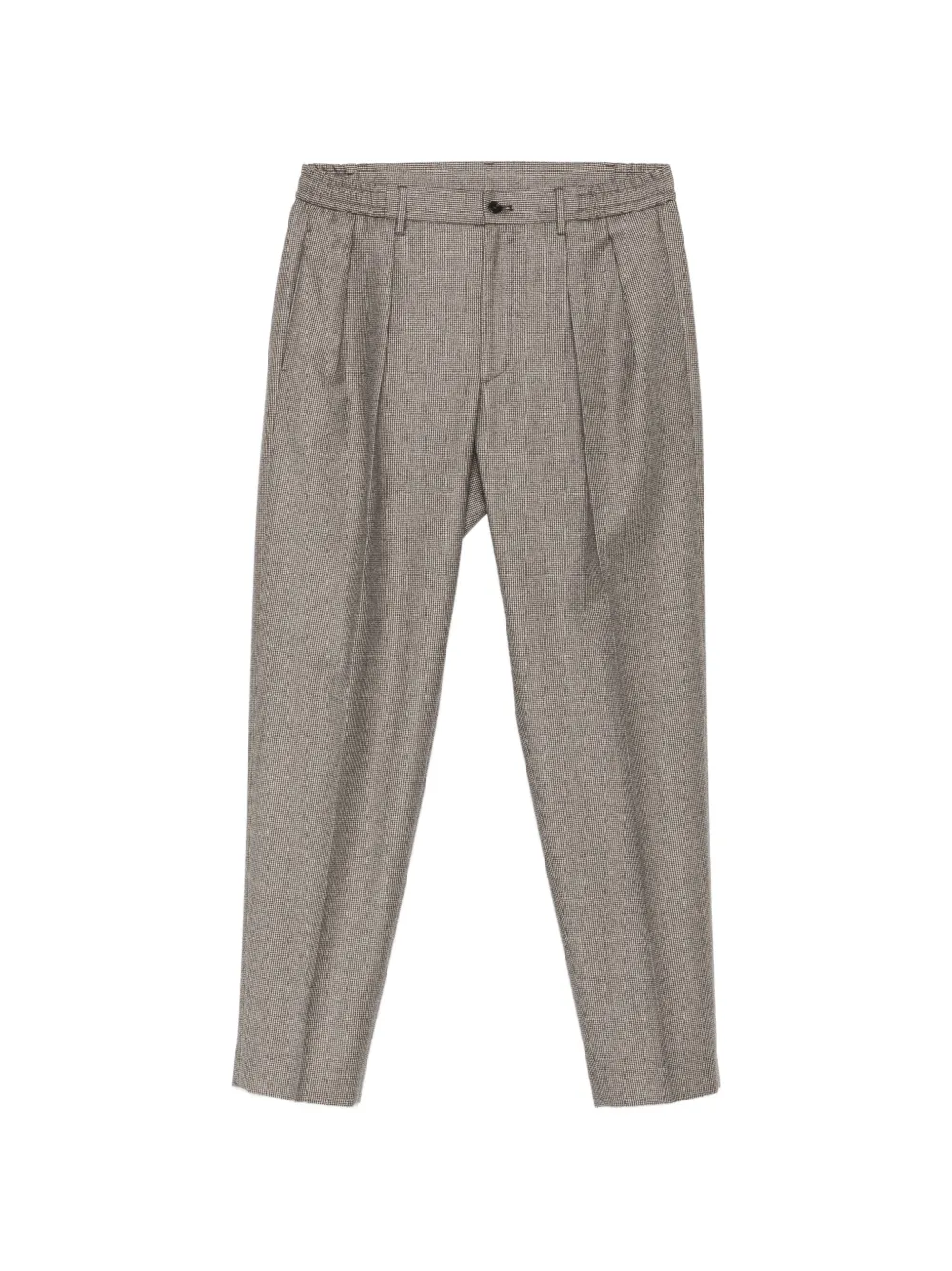 Tagliatore houndstooth pleated trousers - Marrone