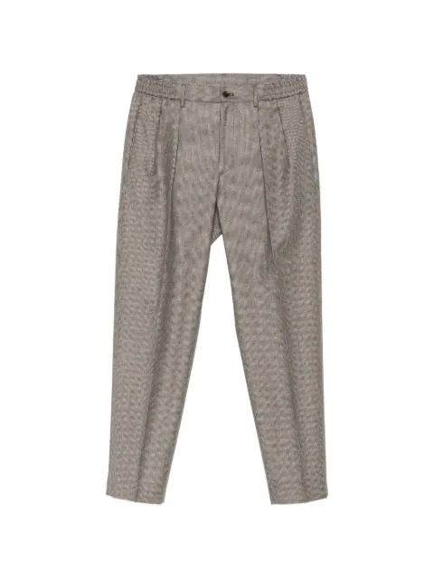 Tagliatore houndstooth pleated trousers