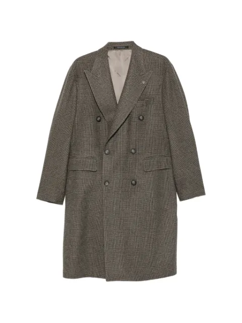 Tagliatore Prince of Wales check double-breasted coat