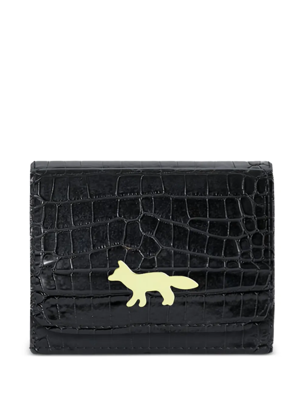 Maison Kitsuné Edie croc-effect wallet - Nero