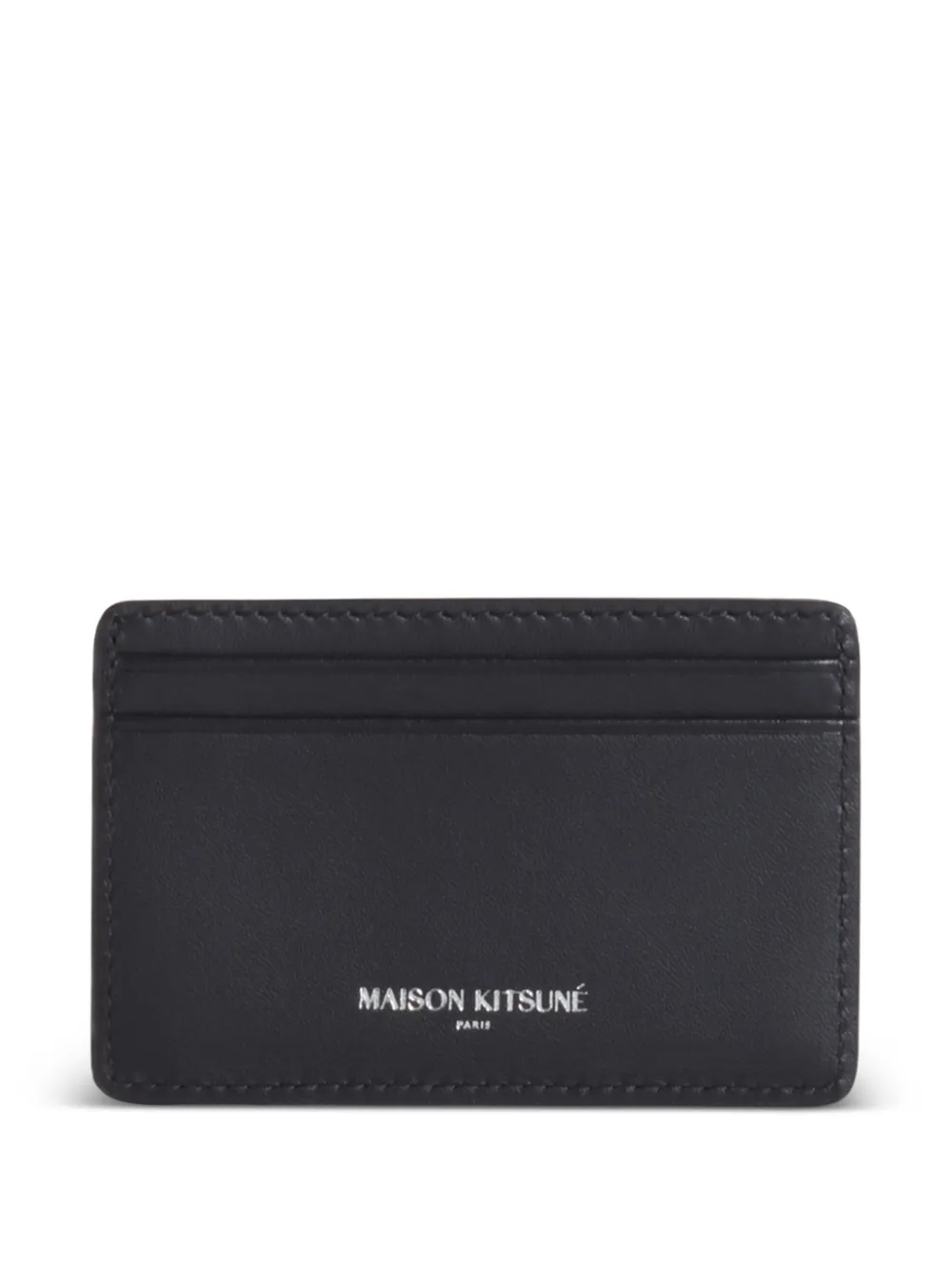 Maison Kitsuné logo-print card holder - Nero