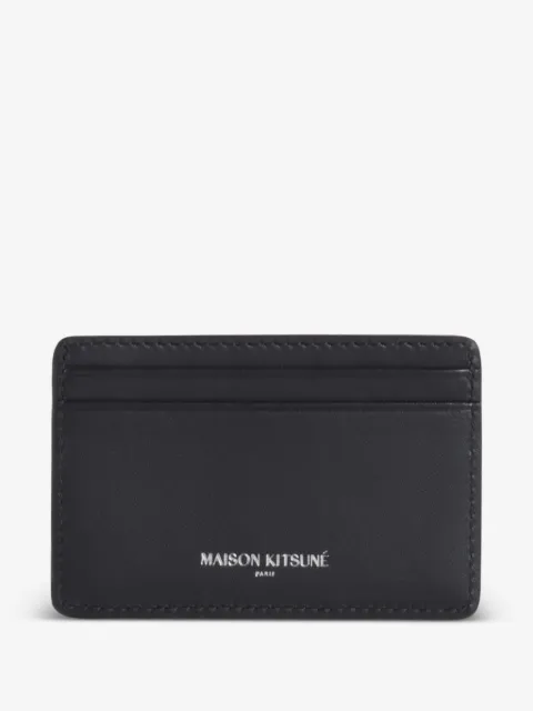 Maison Kitsuné Paris logo-print leather cardholder