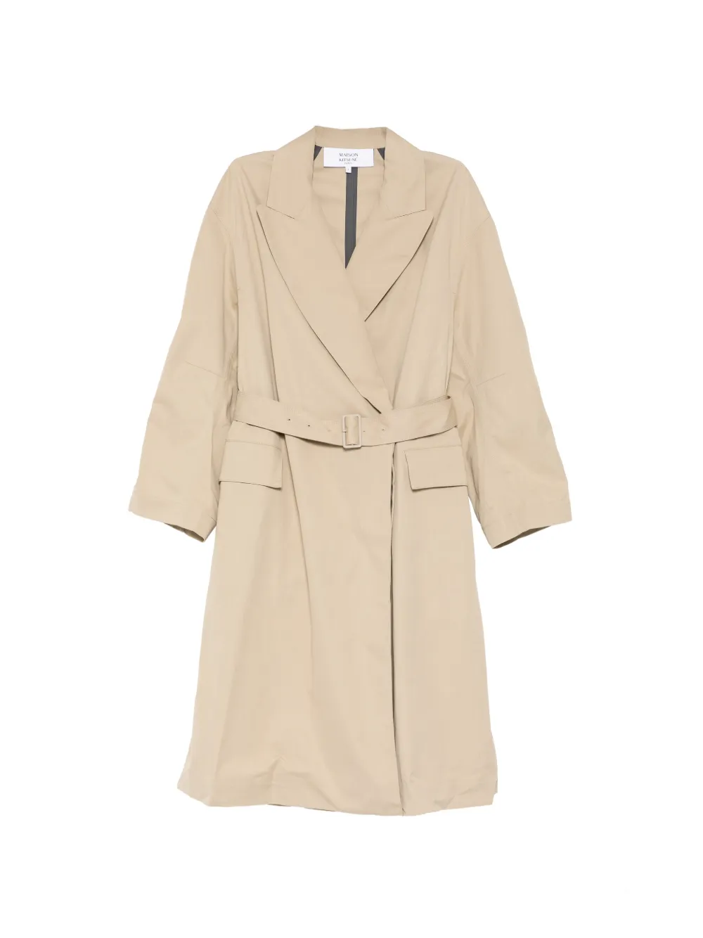 Maison Kitsuné wrap coat - Neutrals
