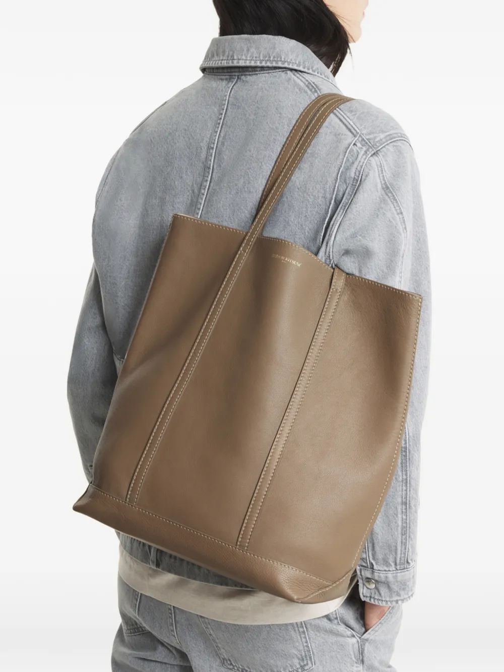 Maison Kitsuné Shopper met logoprint Beige