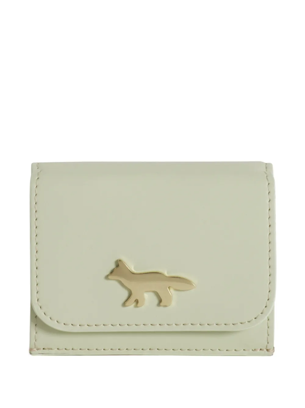 Maison Kitsuné Eddie plaque trifold wallet - Verde
