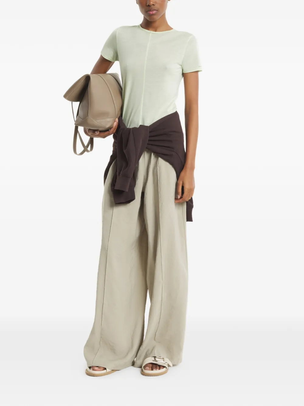 Maison Kitsuné T-shirt met afwerking Groen