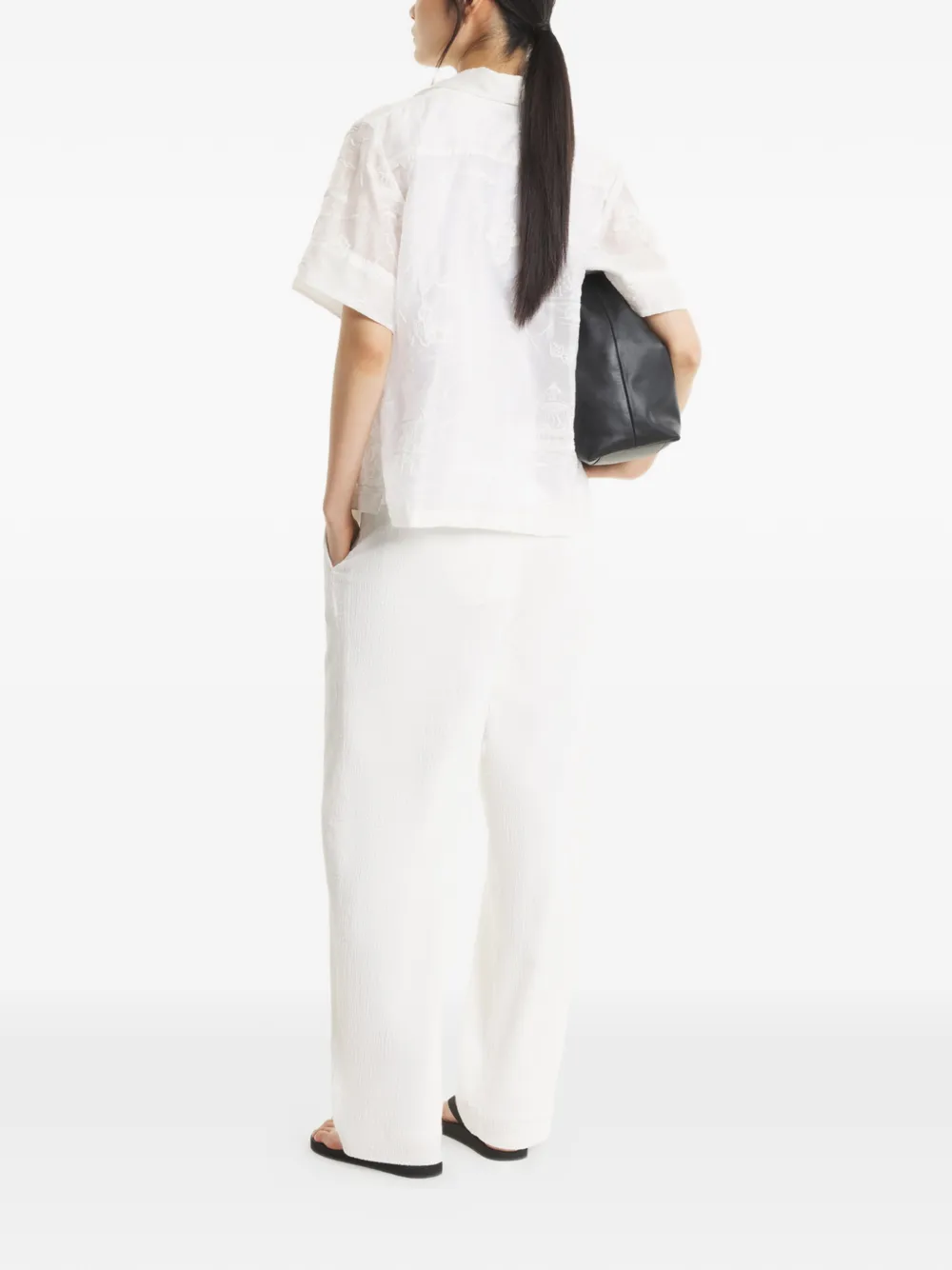 Maison Kitsuné Parisian Map blouse Wit