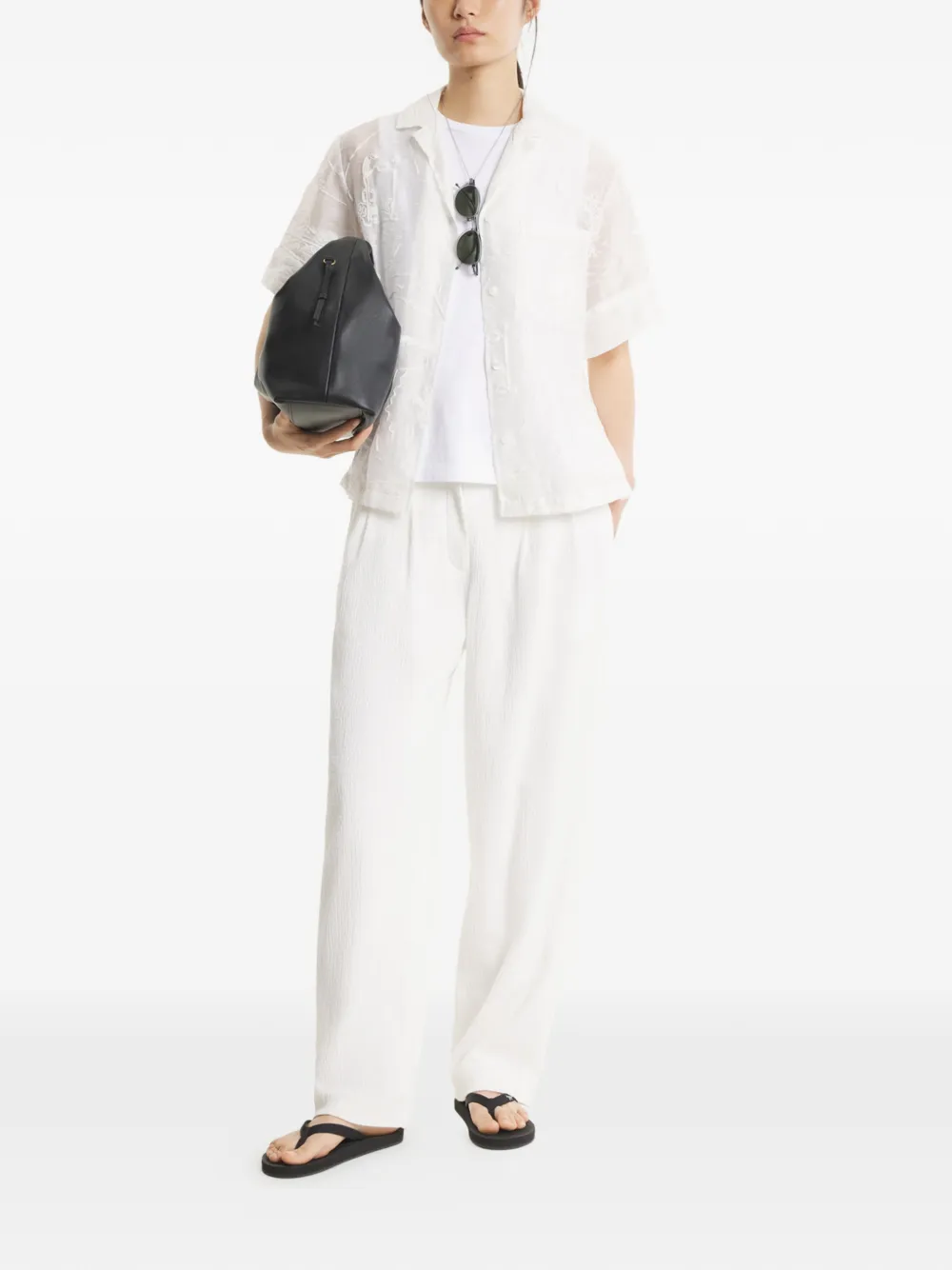 Maison Kitsuné Parisian Map blouse Wit
