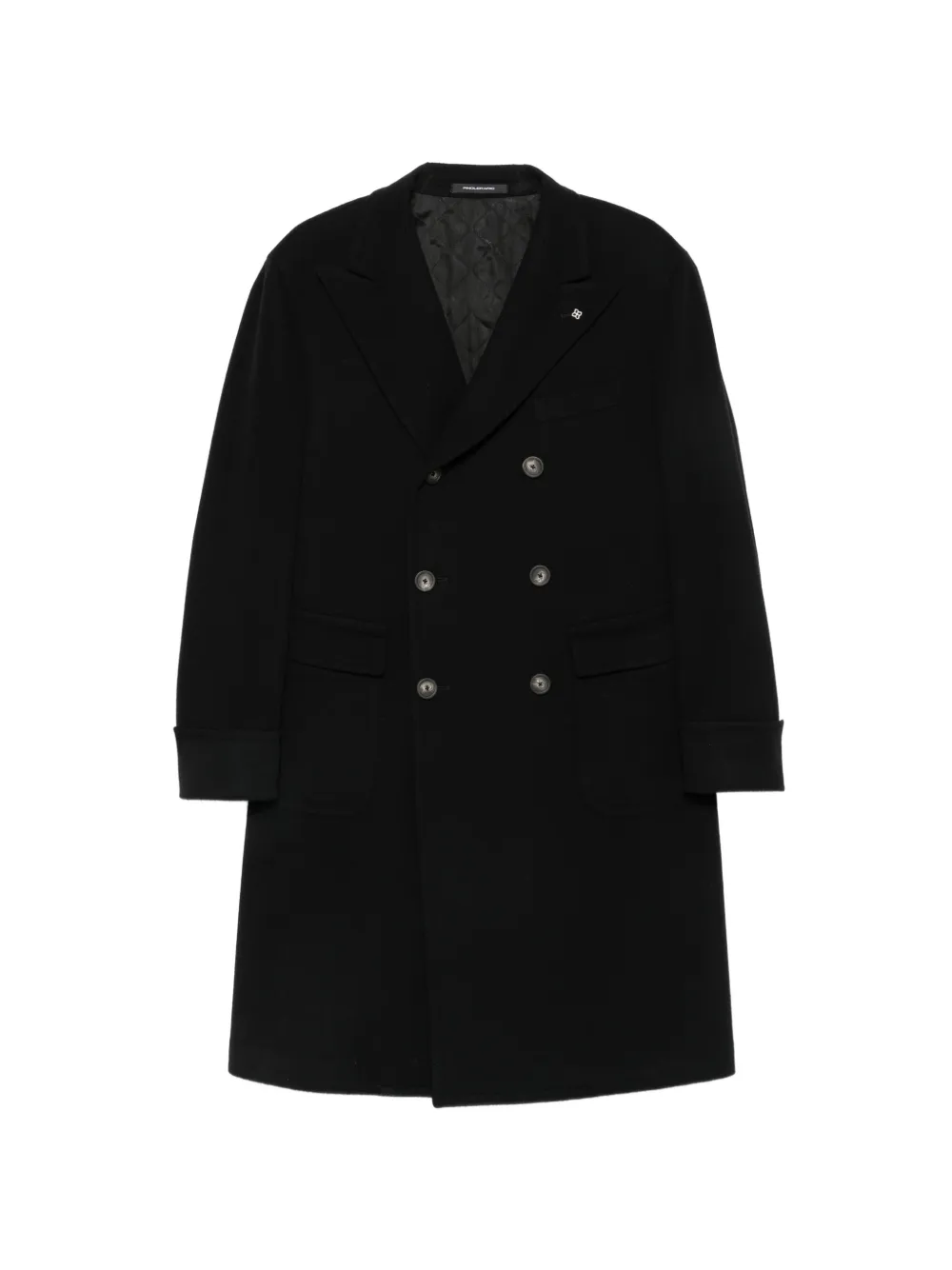 Tagliatore double-breasted peak-lapels coat - Nero