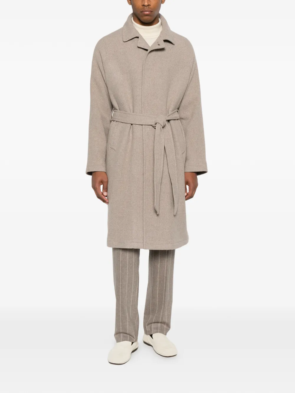 Tagliatore Jas met ceintuur Beige