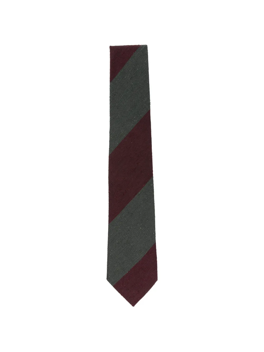 Tagliatore diagonal-stripe silk tie - Grau