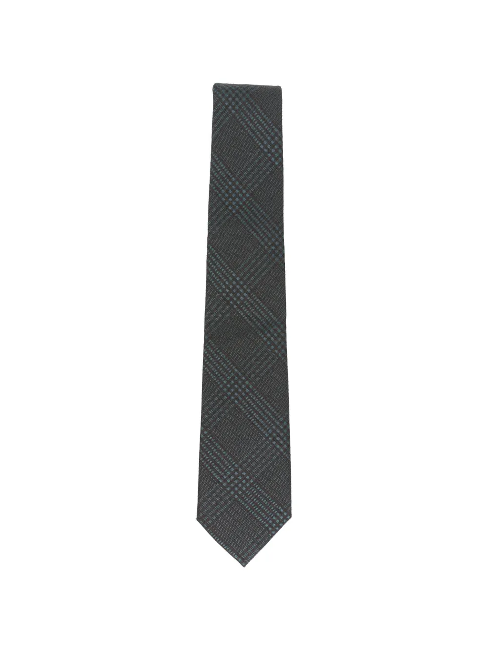 Tagliatore Prince of Wales check tie - Grigio