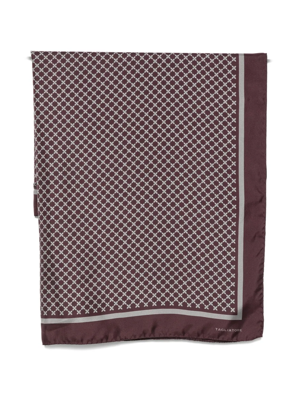 Tagliatore geometric-print silk scarf - Violett