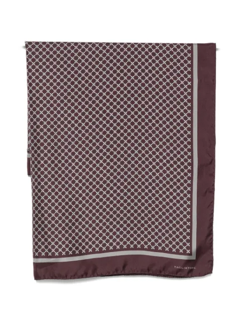 Tagliatore geometric-print silk scarf