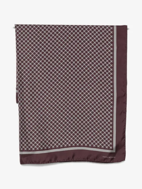 Tagliatore geometric-print silk scarf