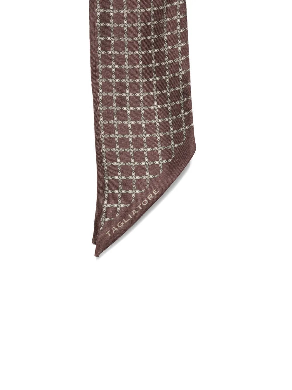 Tagliatore Sjaal met geometrische print Bruin