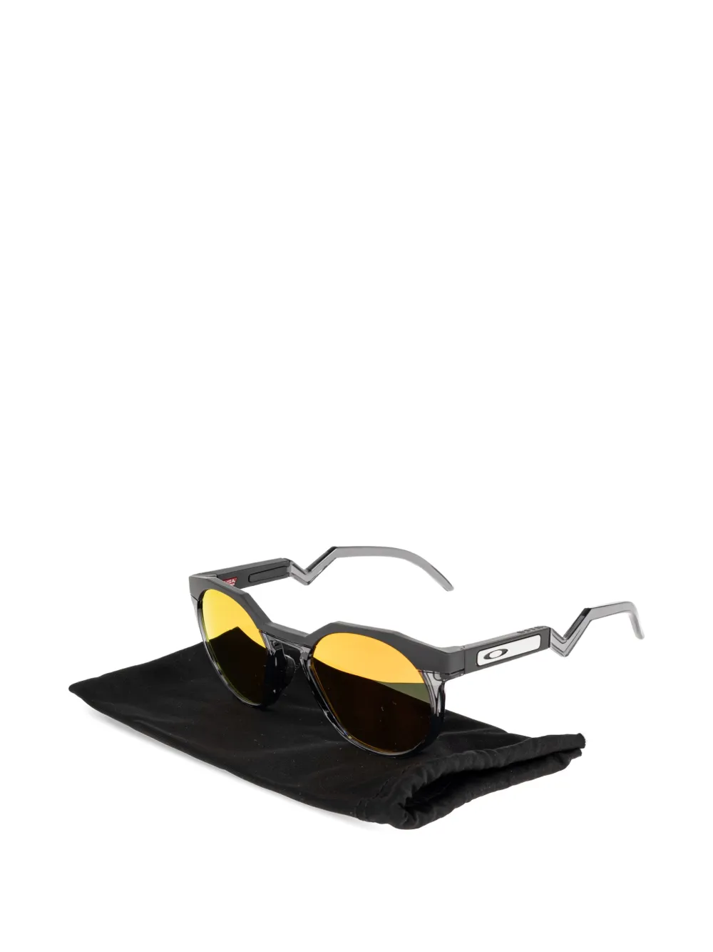 Oakley HSTN zonnebril met rond montuur Grijs
