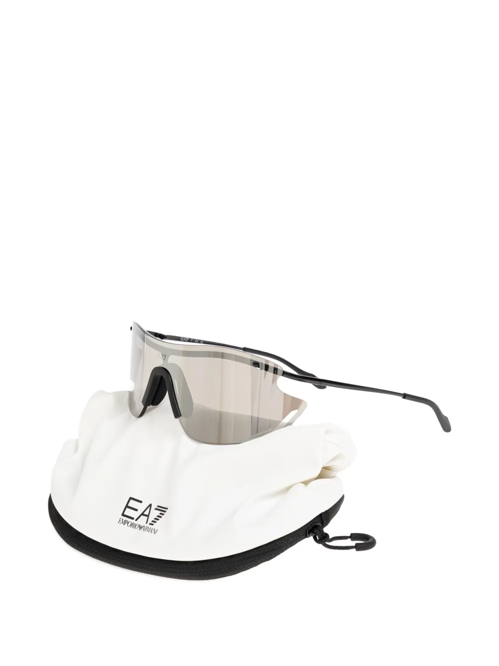Ea7 Emporio Armani Zonnebril met randloos geometrisch montuur Zwart